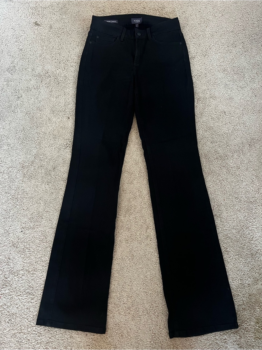 NYDJ Black Mid-Rise Bootcut Jeans